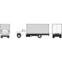 HO Ford F850 Box Van, White