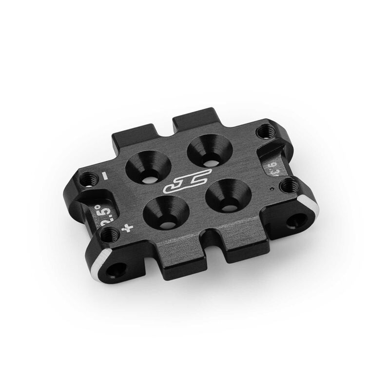 Aluminum 2.5 Degree Front Bulkhead, 1/10 Team Associated RC10B7, Stealth Black