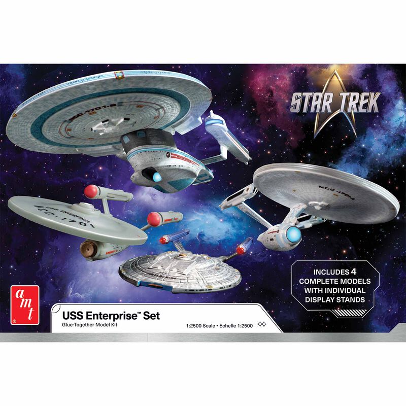 1/2500 Star Trek: U.S.S. Enterprise Four Ship Model Set