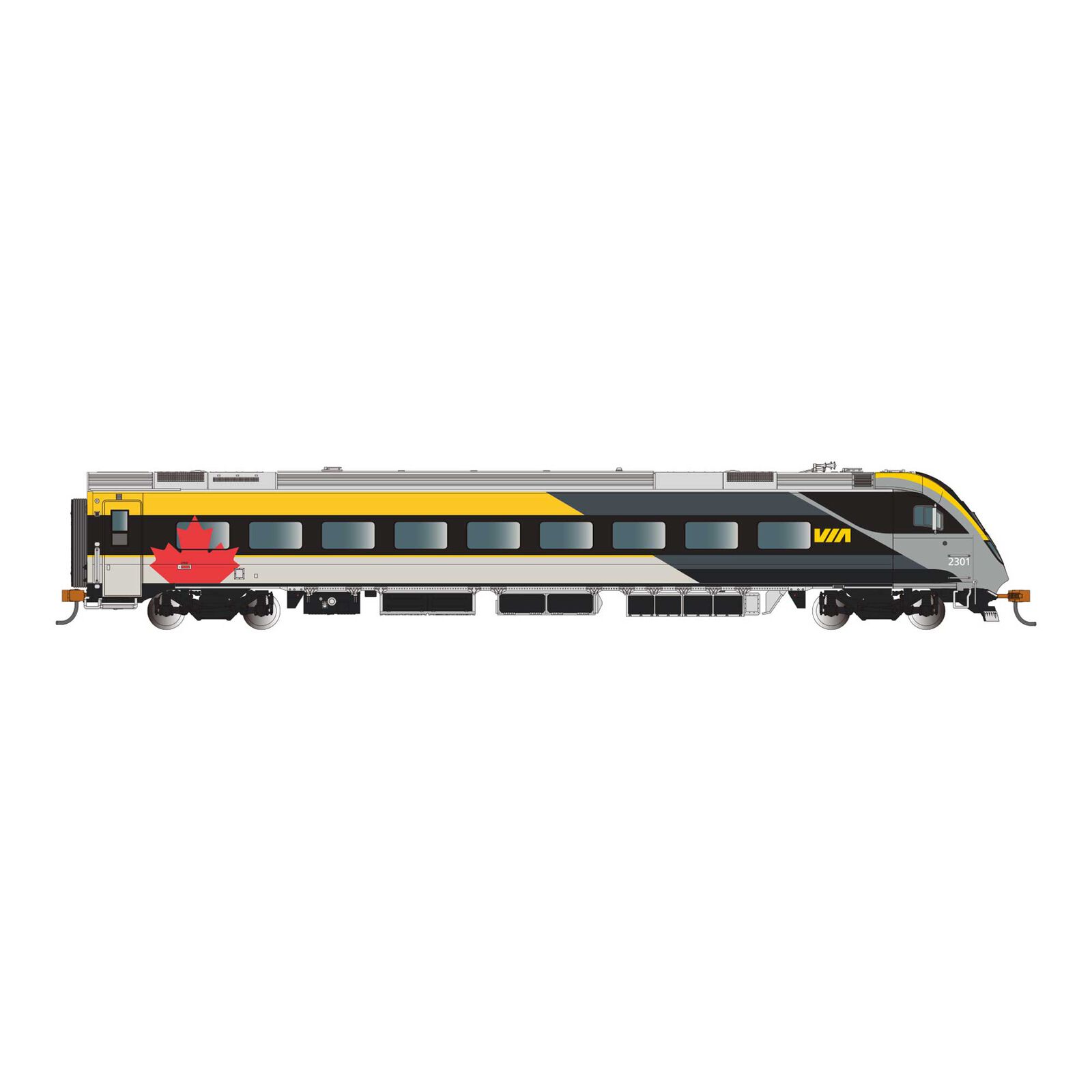 N Siemens Venture Passenger Cab Car w/ DCC & Lighted Interior - Via Rail Canada™ #2301