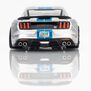Ho Ford Mustang GT500KR Mega G+ Slot Car, Silver & Blue