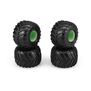 1/24 Golden Years Mini Monster Truck Tires and Inserts, Blue Compound (2)