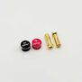 LowPro Bullet Plug Grips with 5mm Bullets, Black/ Red
