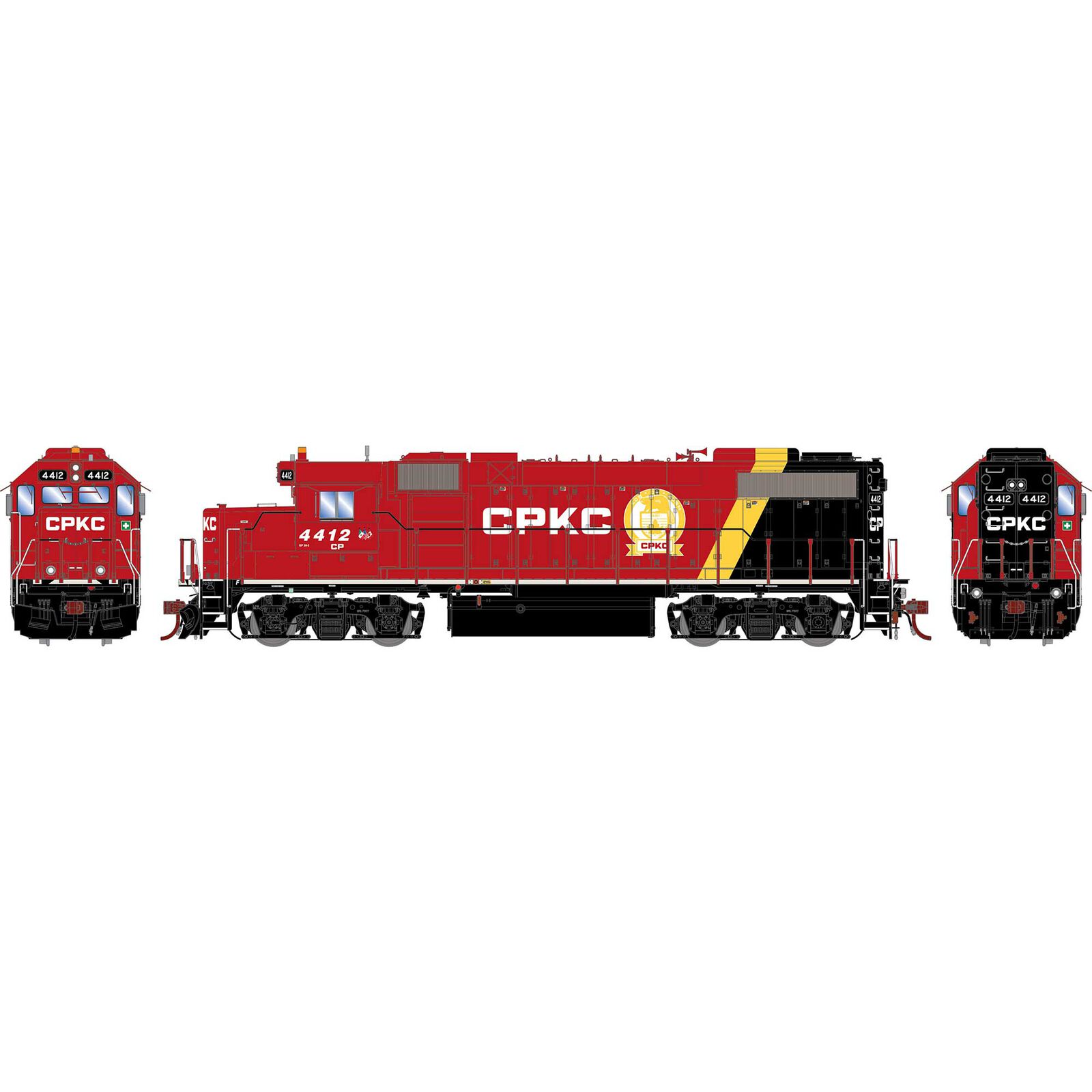 HO GEN GP38-2 Locomotive, KCS 'CPKC Beaver Logo' #4412