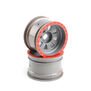 1/6 Front/Rear 3.6 Wheels, 20mm Hex, Silver (2): Super Rock Rey
