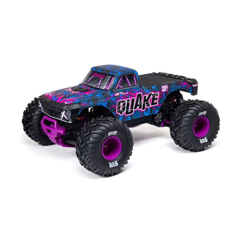 1/10 QUAKE 223S DSC 2WD RTR Brushless Monster Truck, Purple - SCRATCH & DENT