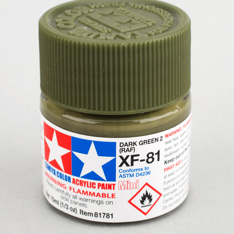 Acrylic Mini XF-81 Dark Green 2 RAF 10ml Bottle