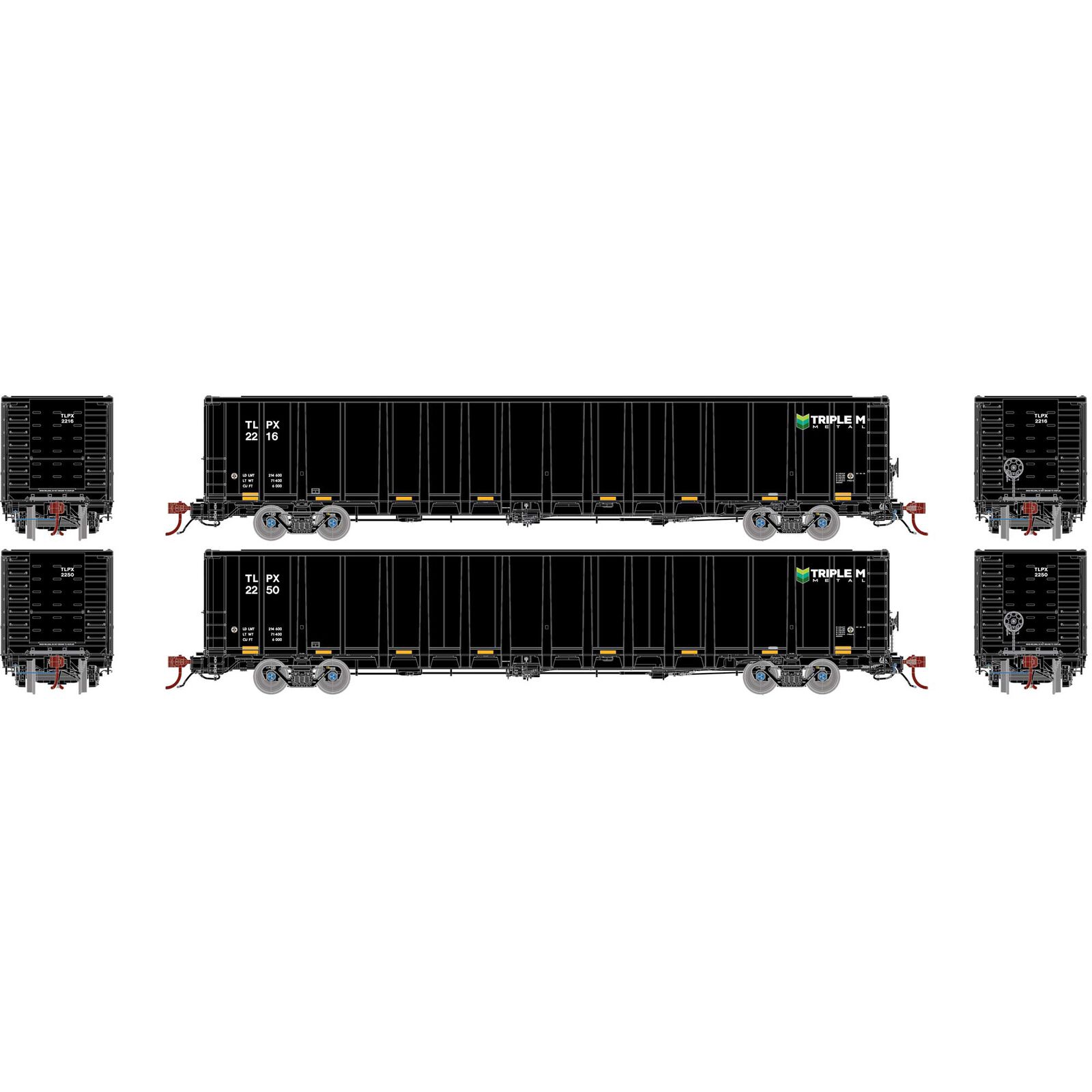 HO NSC 6000 Gondola with Load, TLPX #2216, 2250 (2)