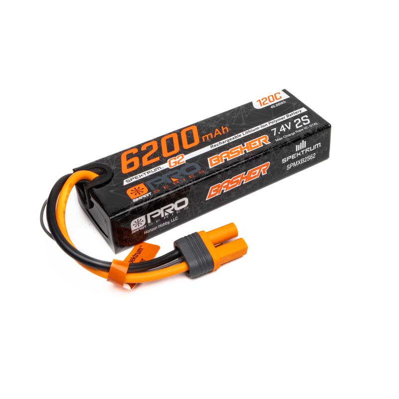 7.4V 6200mAh 2S 120C Smart G2 Pro Basher LiPo Battery: IC5