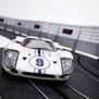 HO Ford GT40 Mk.IV #9 Mega G+ Slot Car, White