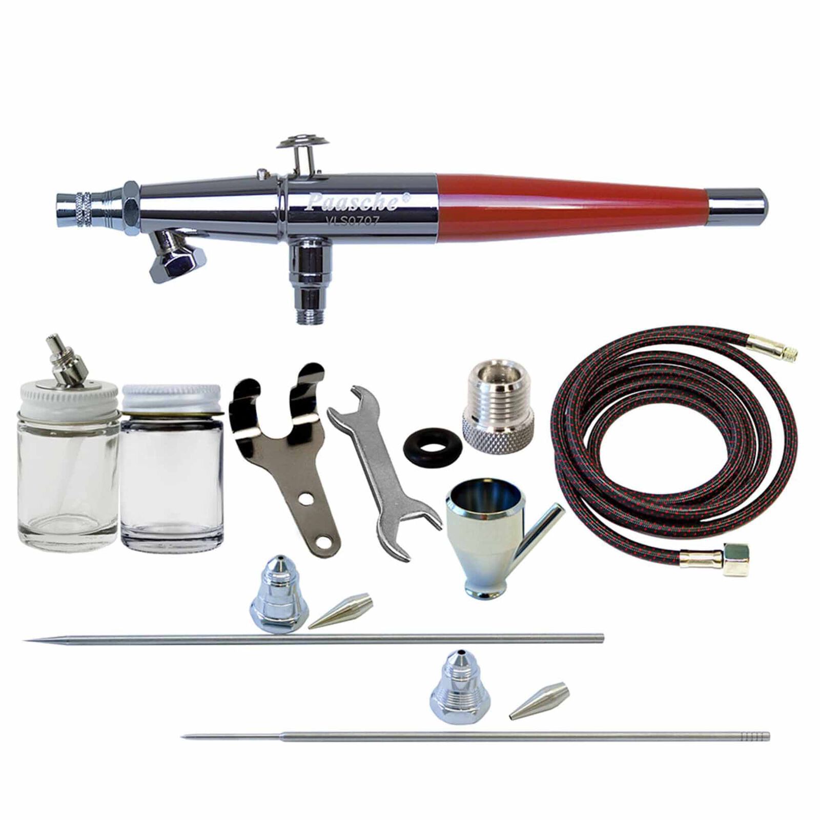 VLS-3AS Double Action Siphon Feed Airbrush Set
