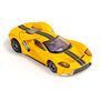 HO Ford GT Mega G+ Chassis Slot Car, Triple Yellow