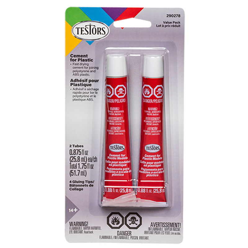 Plastic Cement Tube, 7/8 oz (2)