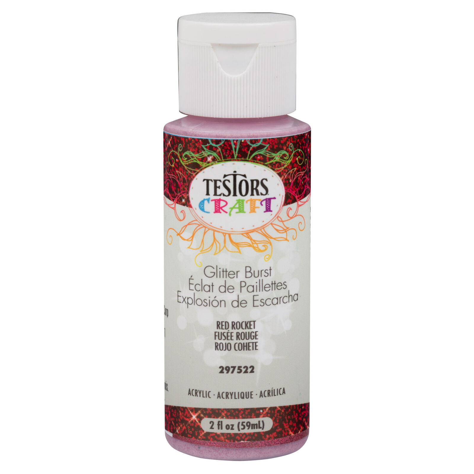 Testors 2oz Acrylic Craft Paint, Red Glitter