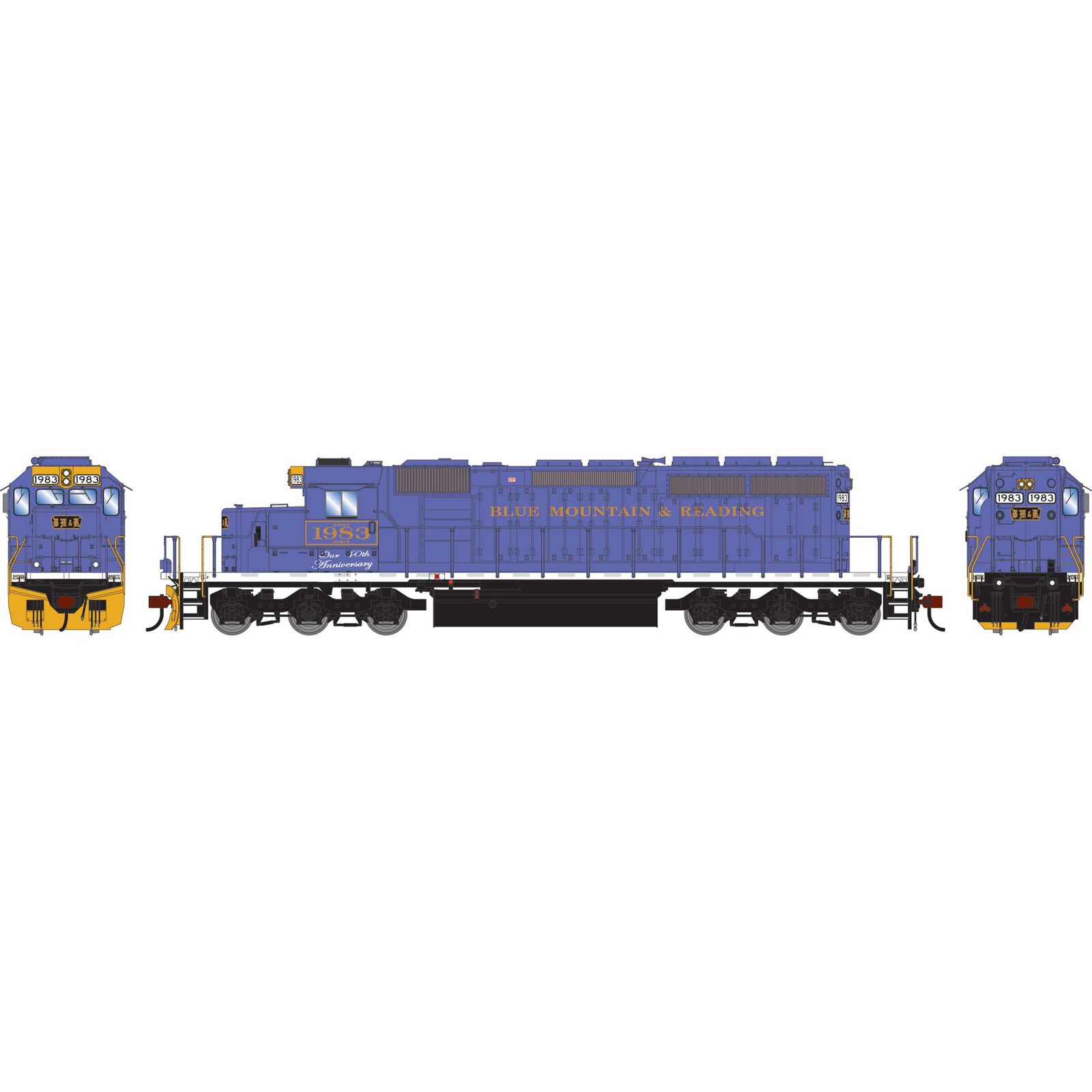 HO SD40-2 Locomotive with DCC & Sound, RBMN #1983