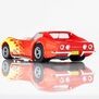 HO 1970 Chevy Corvette Mega G+ Slot Car, Red & Yellow Wildfire