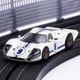 HO Ford GT40 Mk.IV #9 Mega G+ Slot Car, White