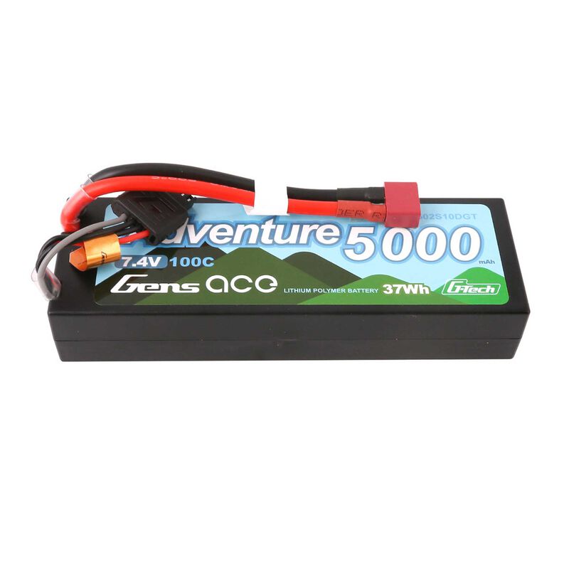 7.4V 5000mAh 2S 100C G-Tech Hardcase LiPo Battery: Deans