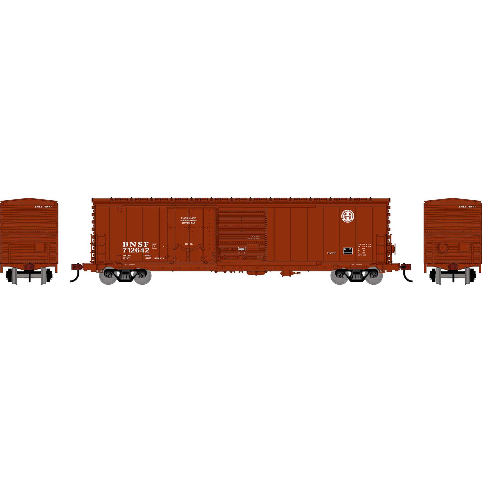 HO ATH 50' ACF Combination Door Box Car, BNSF #712642