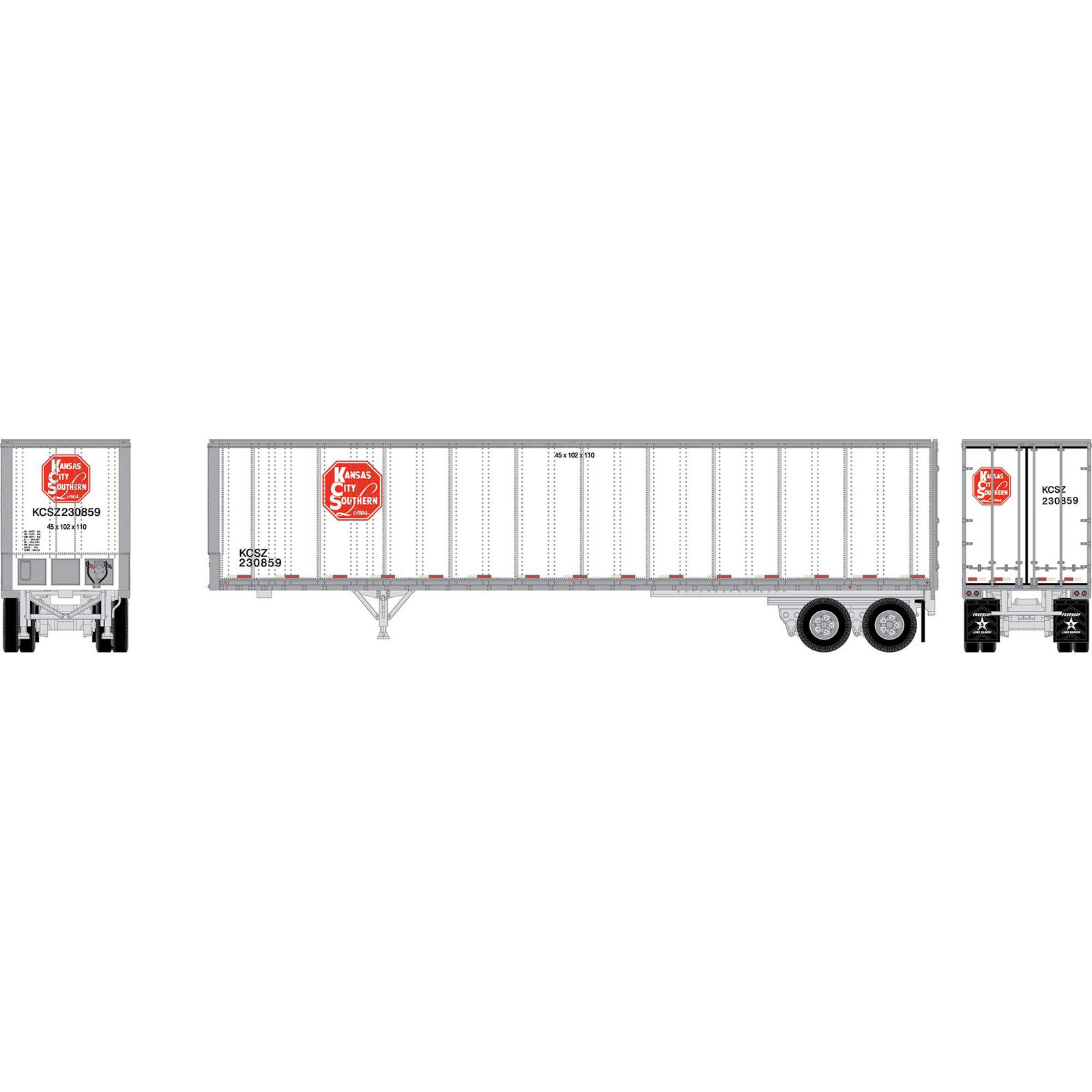 N ATH 45' Fruehauf Z-Van Trailer Smooth Side, KCSZ #230859