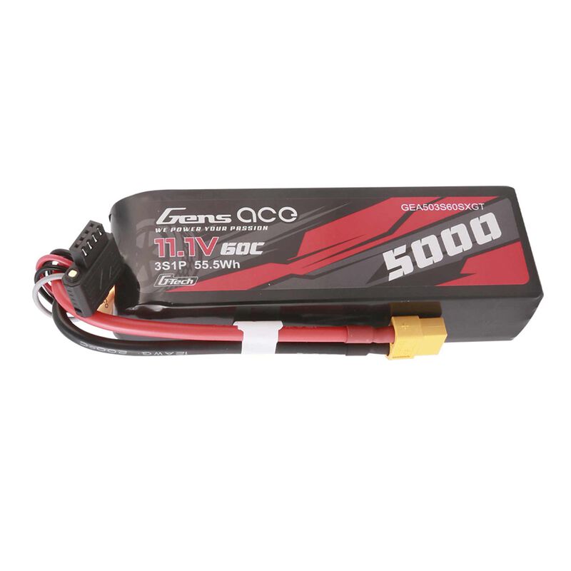 11.1V 5000mAh 3S 60C G-Tech LiPo Battery: XT60