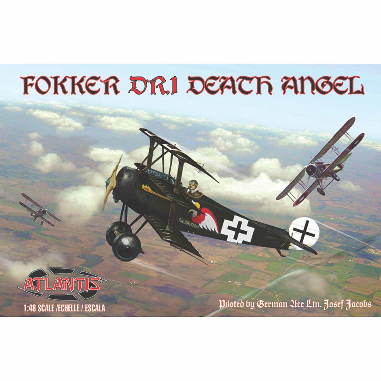 1/48 Fokker TriPlane DR.1 Death Angel Model Kit with Trading Card