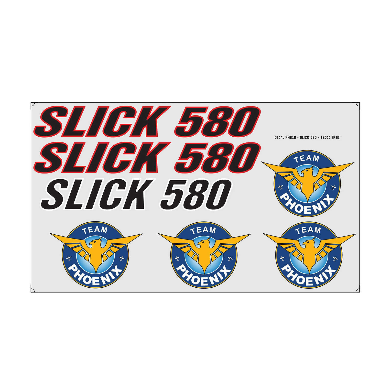 Decal Sheet: Slick 580 120cc