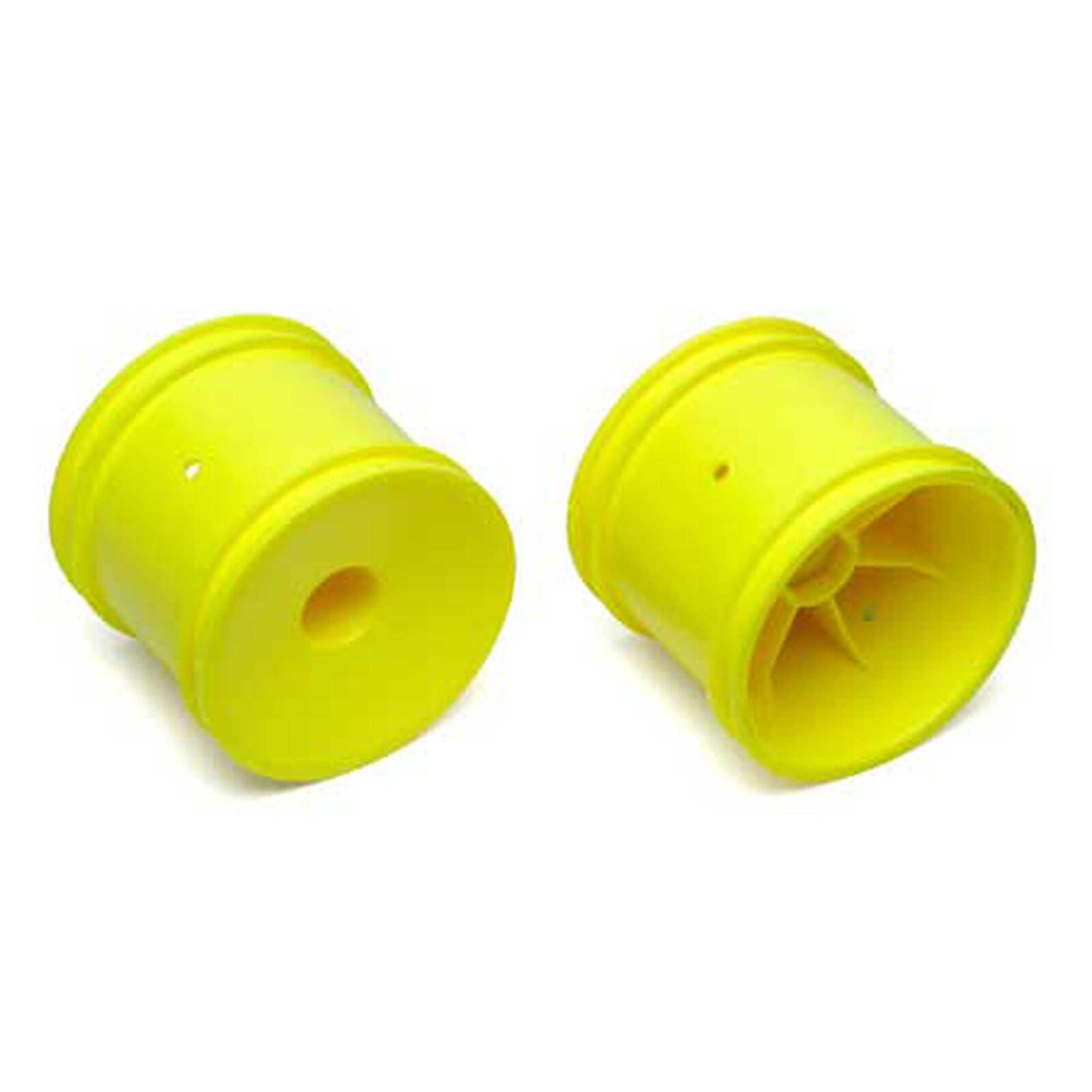 1/10 2.2" 2WD Rear Truck Wheels, Yellow (2)