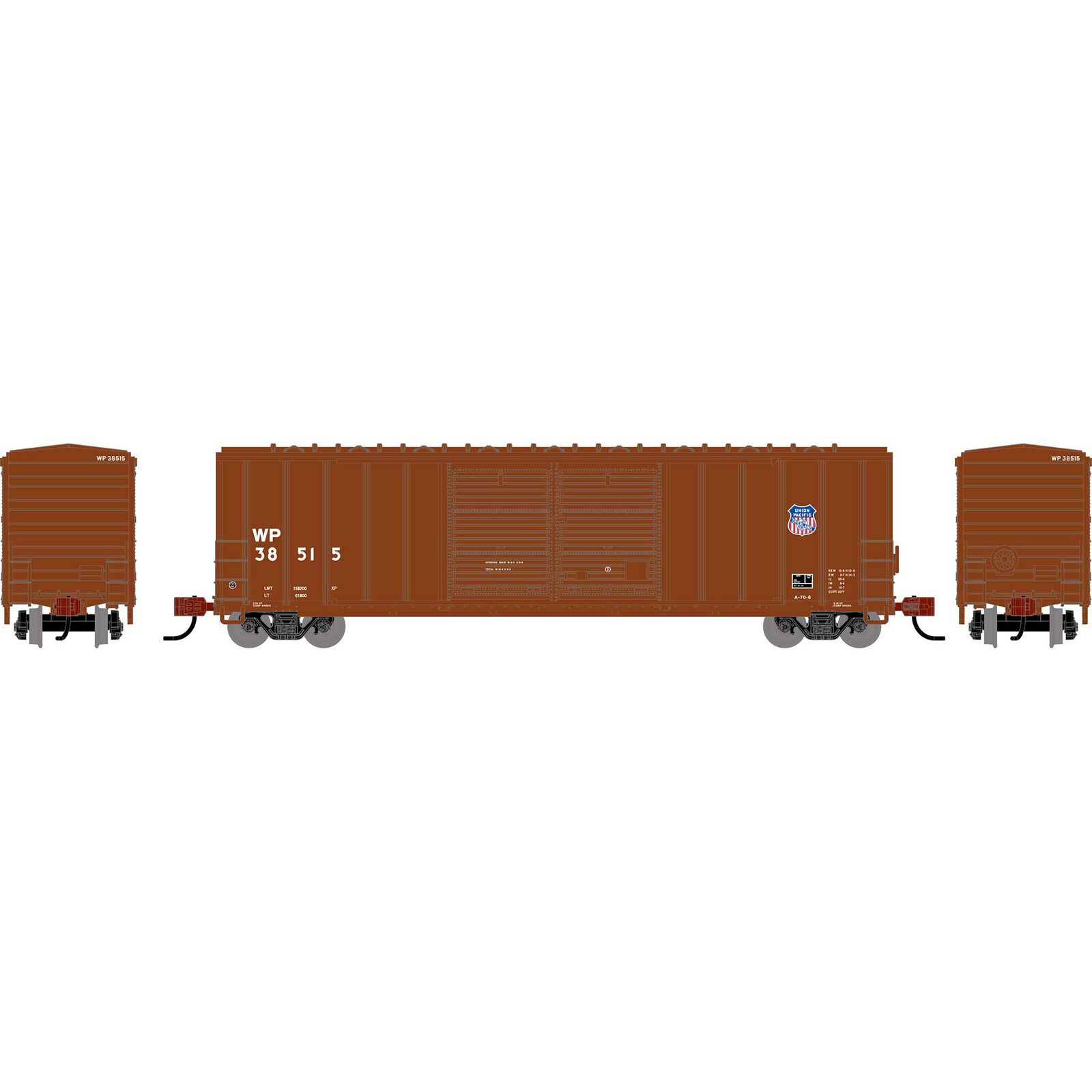 N ATH 50' FMC Centered Double Door Box Car, WP #38515