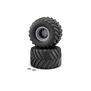 1/8 Renegades Pre-Mounted Monster Truck Tires, Yellow Compound, 3414S Wheels (2)