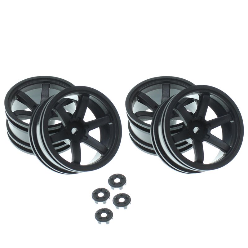 1/10 Wheel Set with Lug Caps, 6mm Offset (4)