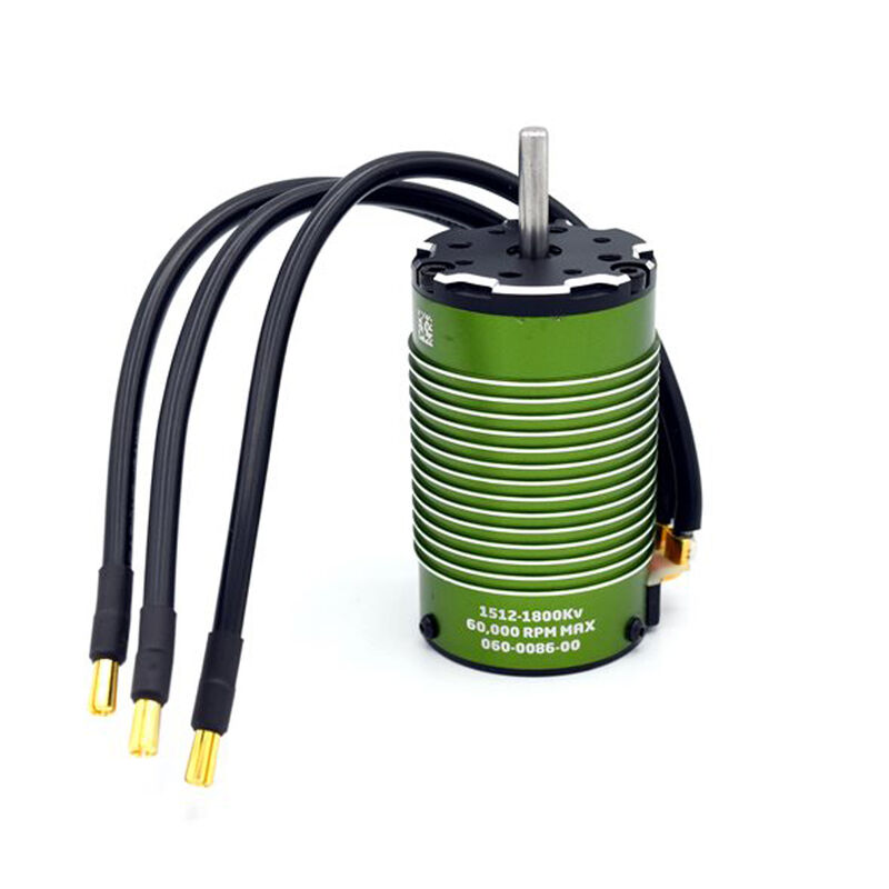 4-pole Sensored Brushless Motor, 1512-1800Kv 12AWG