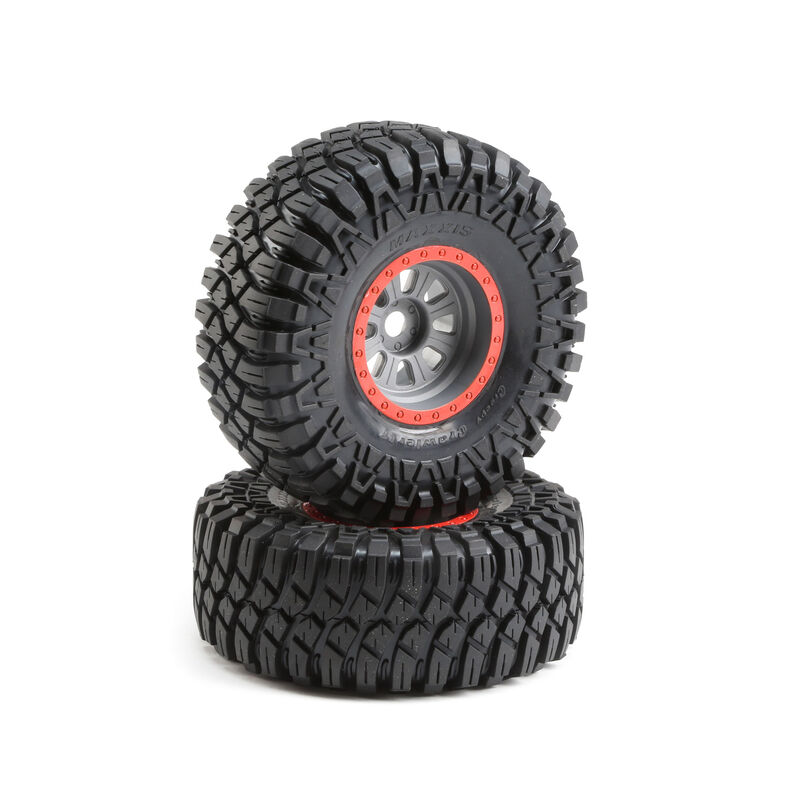 1/6 Maxxis Creepy Crawler LT Front/Rear  3.6 Pre-Mounted Tires, 20mm Hex (2): Super Rock Rey