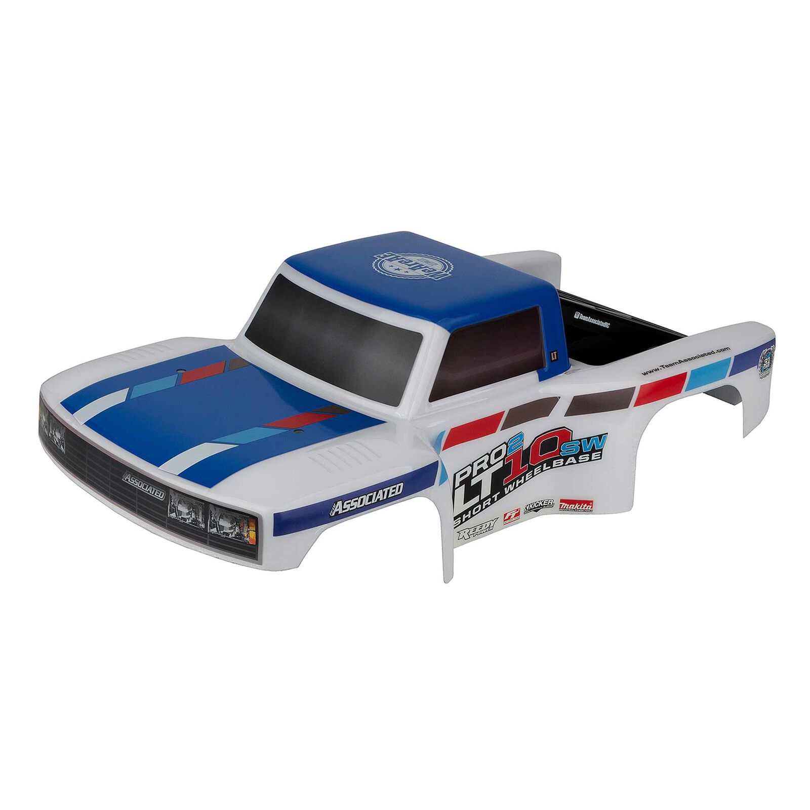 1/10 Pre-Painted Pro2 LT10SW Truck Body, Blue/ White