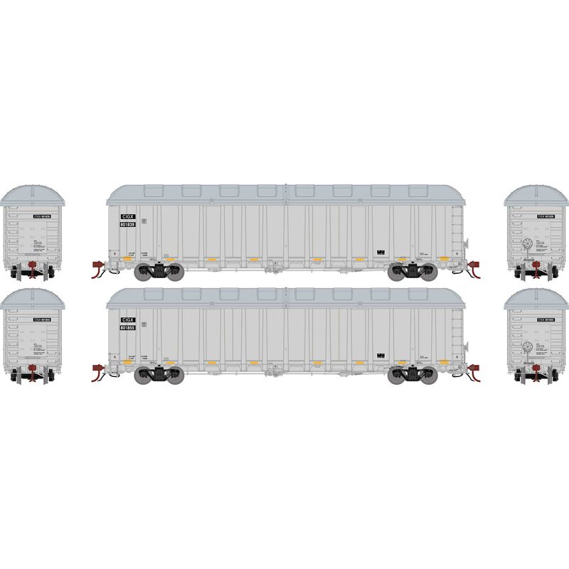 HO NSC 6400 Gondola with Cover, CIGX #801839, 801855 (2)