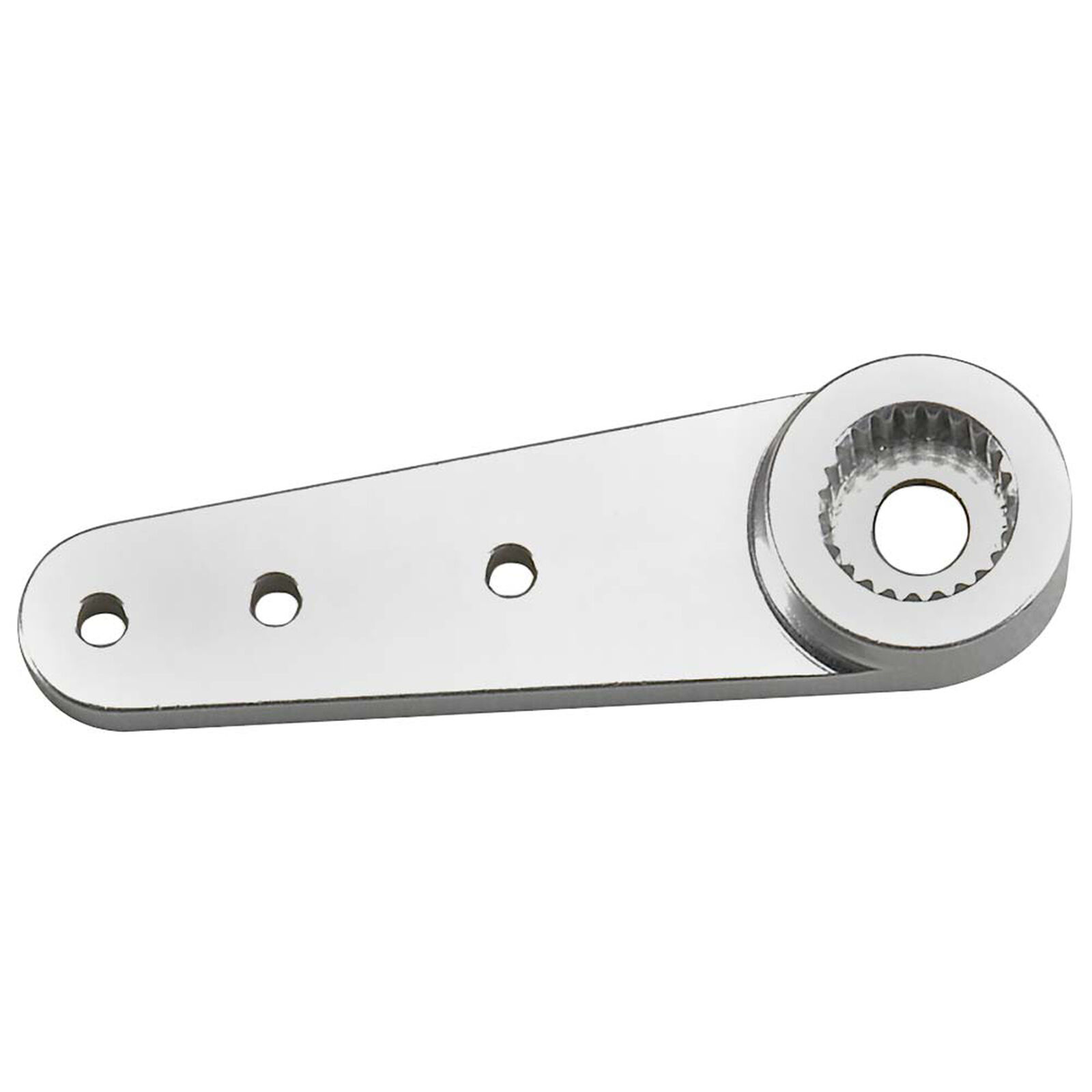 Single Thin Aluminum Horn Silver 20mm