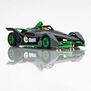 HO Formula N #3 Mega G+ Slot Car, Silver & Green