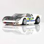HO Ford GT40 Mk.II #96 Mega G+ Slot Car, White & Black