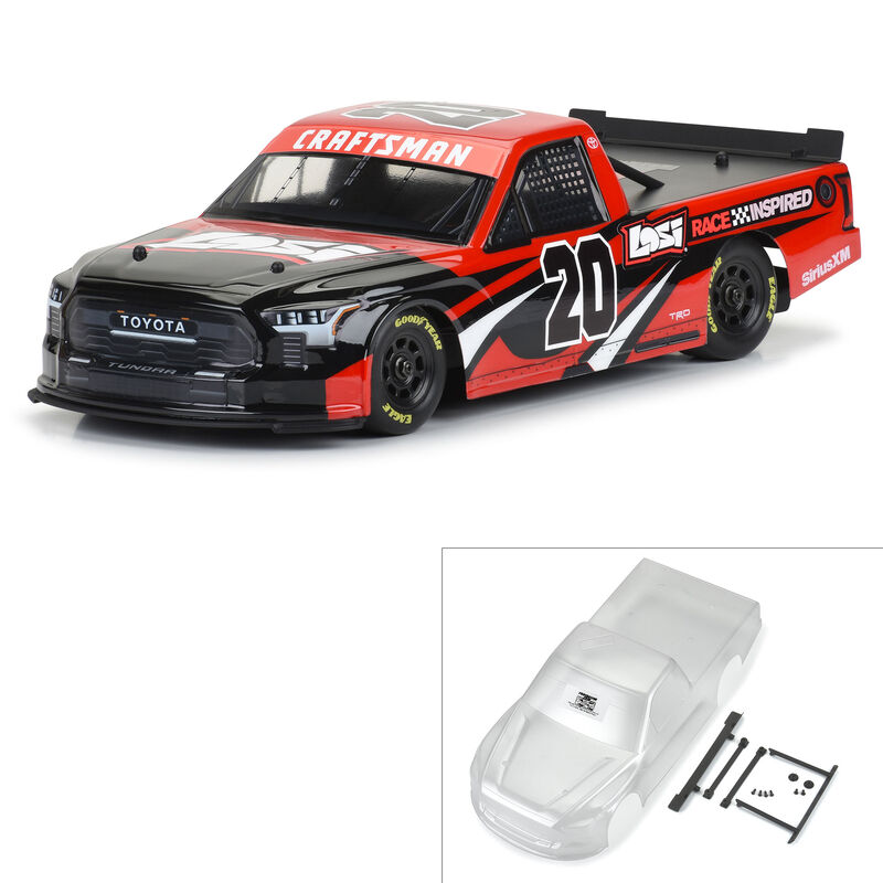 1/12 Pre-Cut 2024 Toyota Tundra Truck Clear Body: Losi NASCAR