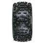 1/8 Badlands F/R 3.8" MT Tires Mounted 17mm Black Raid (2)