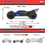 1/14 TYPHON GROM 223S DSC 4X4 RTR Brushless Buggy, Blue (Battery & Charger Included)