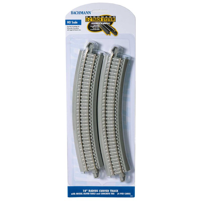 HO 18" Radius Curved Track (4)
