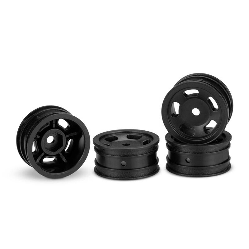 1/24 Glide 5 Front/Rear 1.0" Wheels, Black (4): SCX24