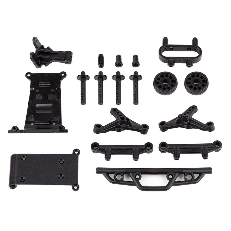 Bumper, Wheelie Bar & Body Mount Set, 1/14 Team Associated Reflex 14R