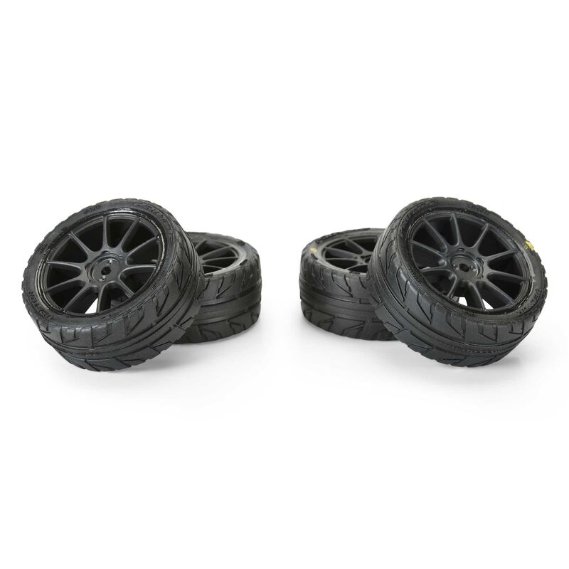 1/14 Vector Tire MTD 12mm Black Velocity Wheel (4): ARRMA TYPHON GROM