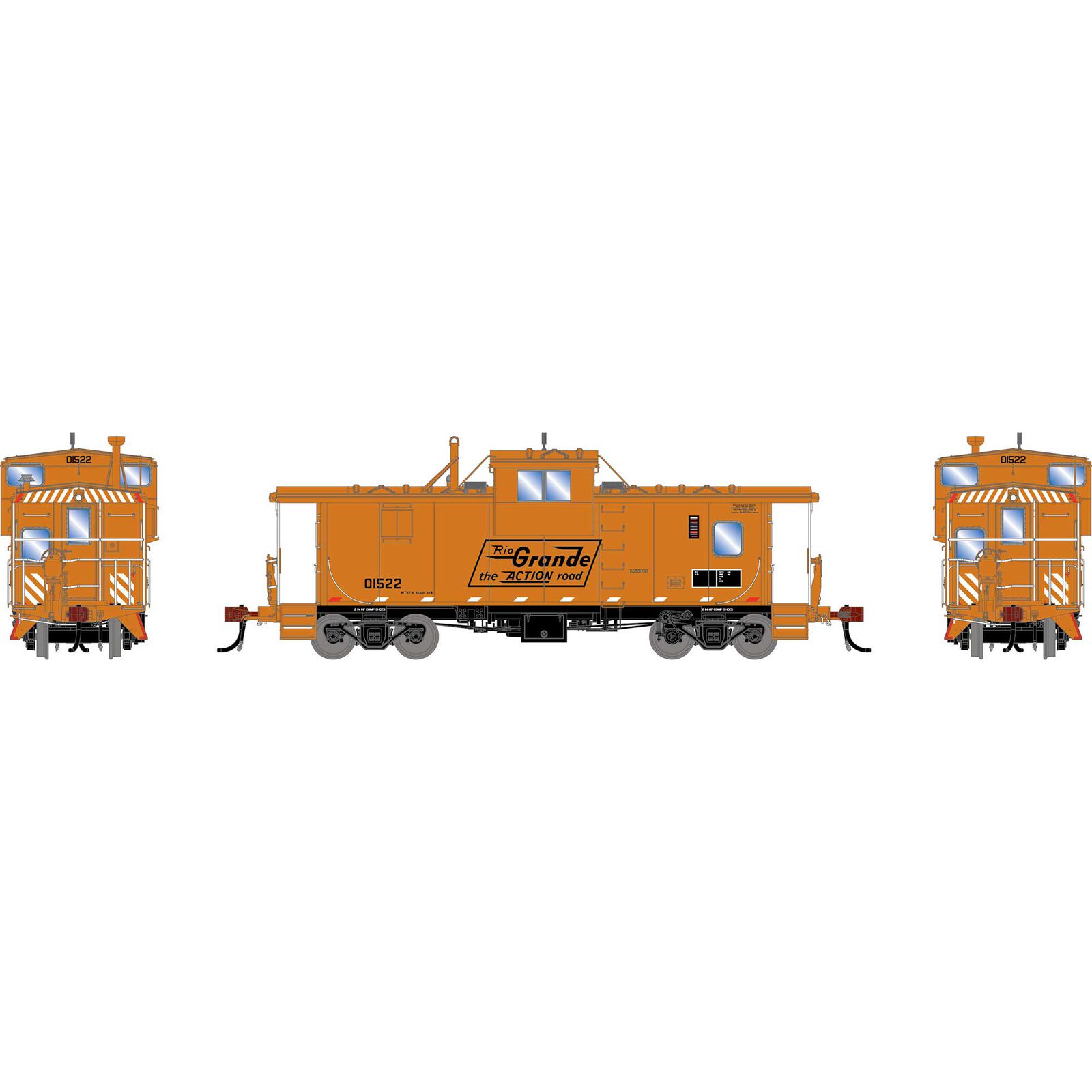 HO GEN ICC Wide-Vision Caboose Lights, DRGW #01522