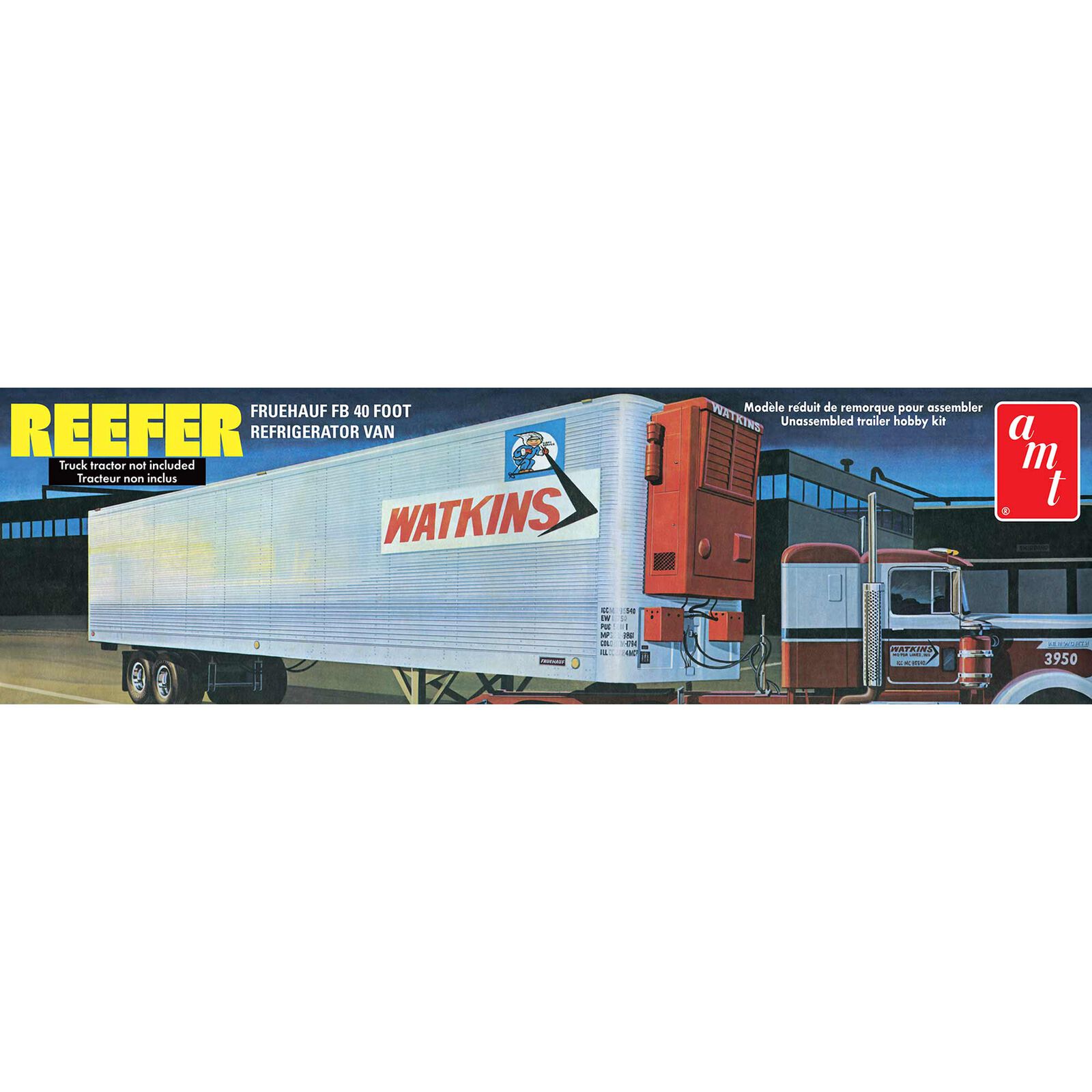 1/25 Fruehauf 40' Reefer Trailer Watkins Model Kit