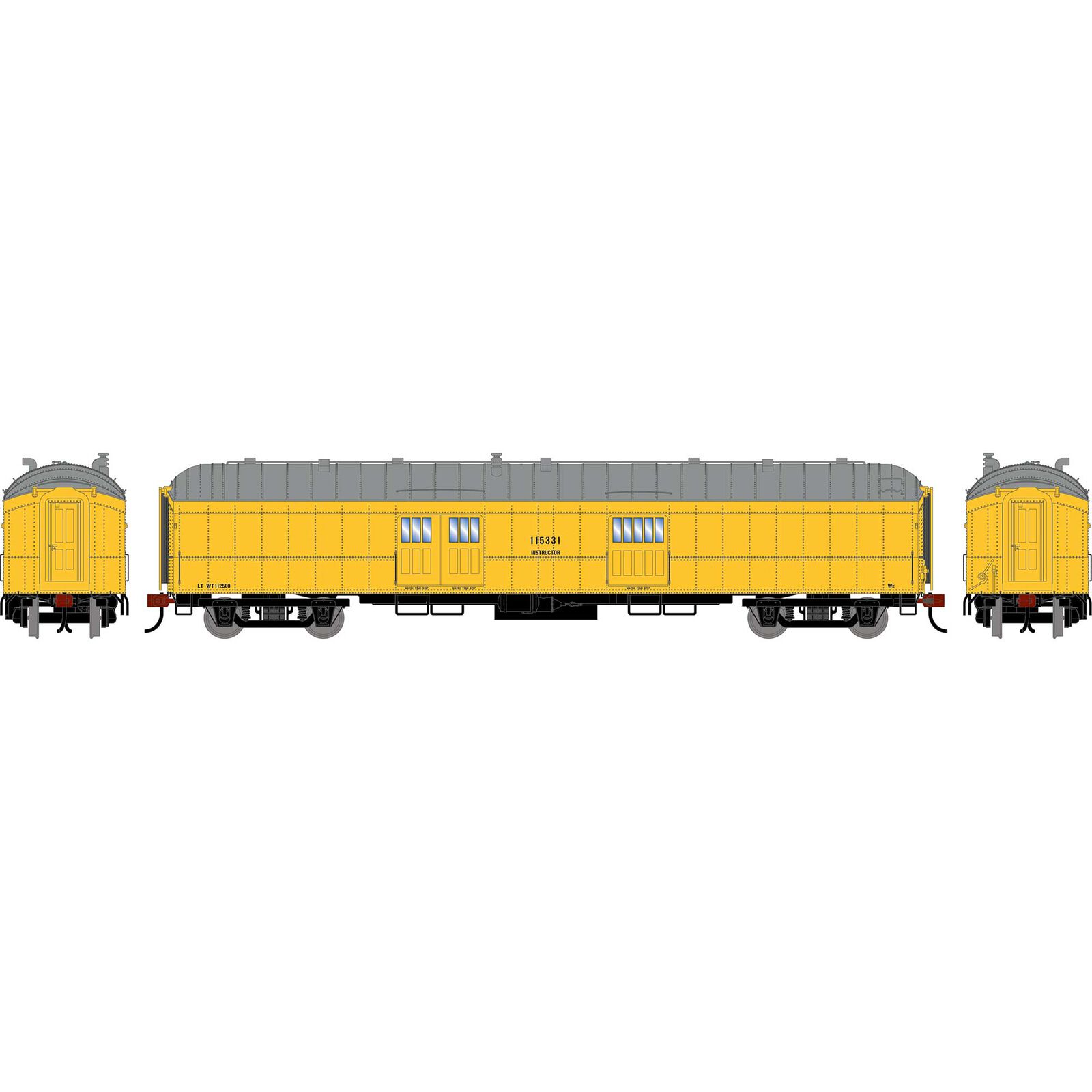 HO ATH 60' Pullman Common Standard Baggage Car, MOW Yellow #115331