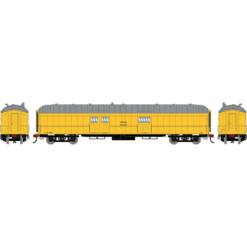 HO ATH 60' Pullman Common Standard Baggage Car, MOW Yellow #115331