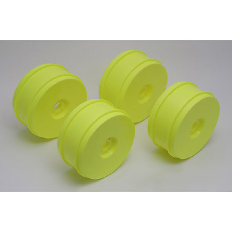 1/8 Buggy Front/Rear 2.8 Wheels, 83mm, Yellow (4): RC8